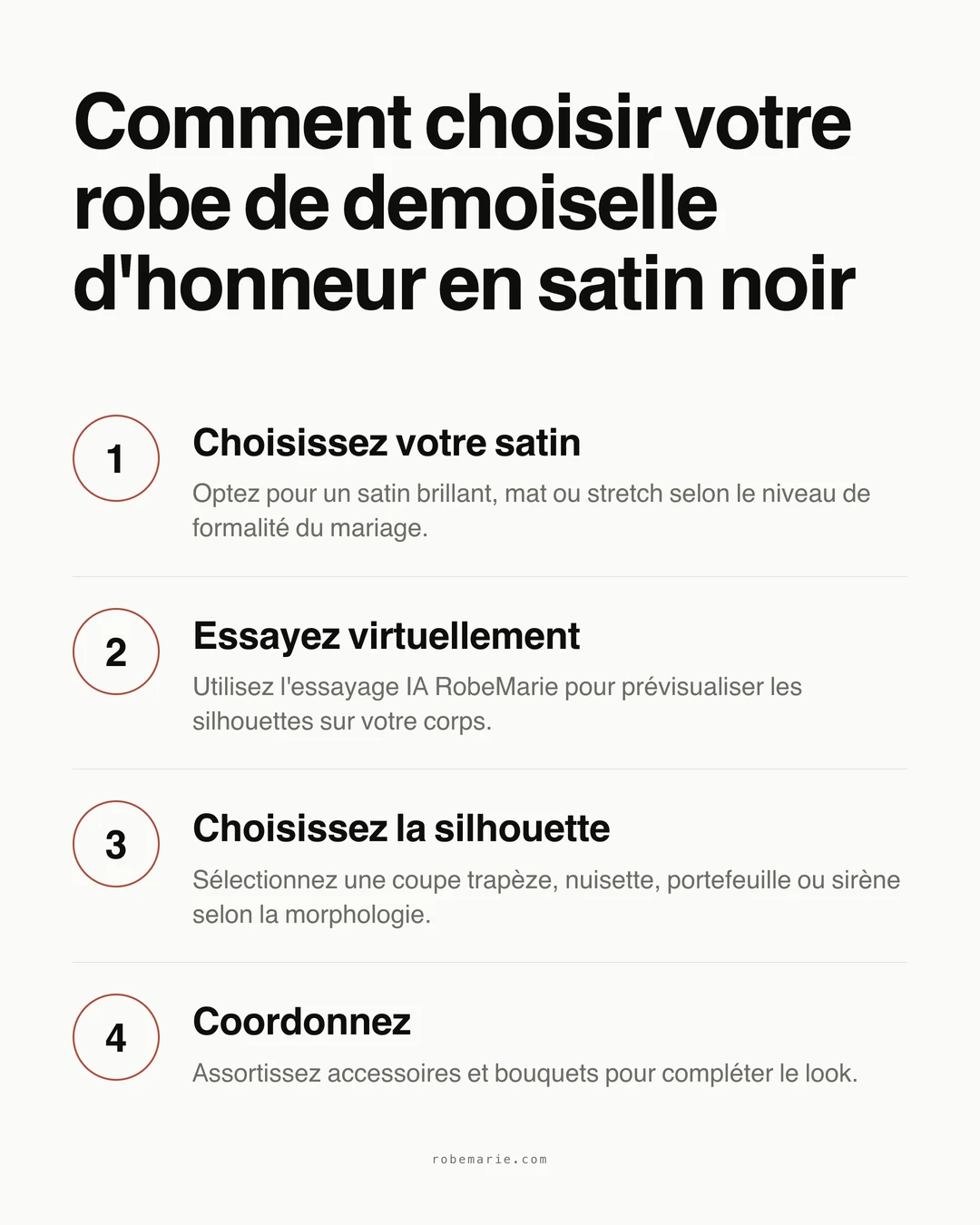 Comment fonctionne l'essayage virtuel RobeMarie pour prévisualiser les robes de demoiselles d'honneur en satin noir