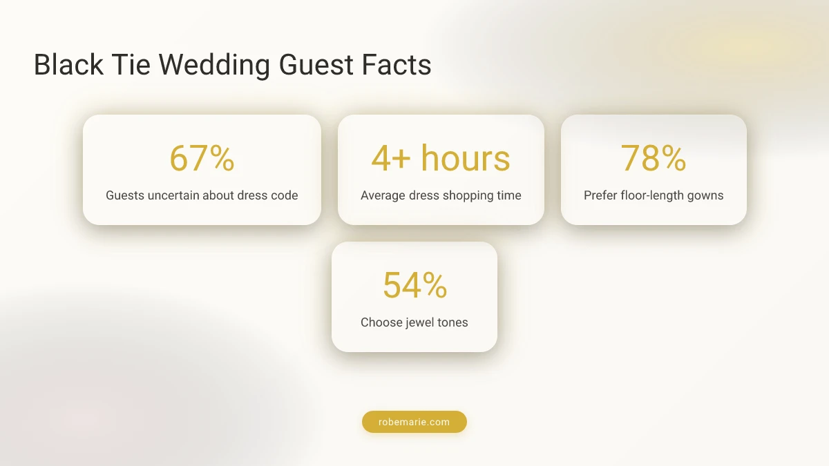 Black tie wedding dress code statistics and guidelines