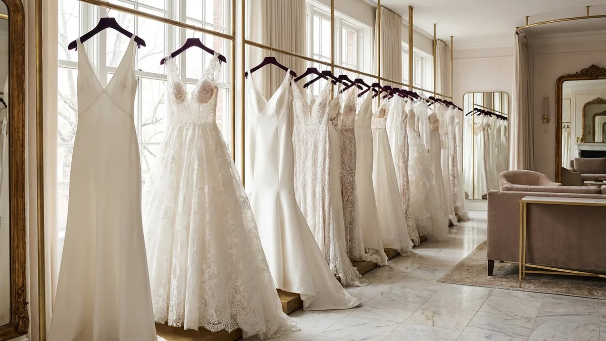 Types of bridal dress shops overview