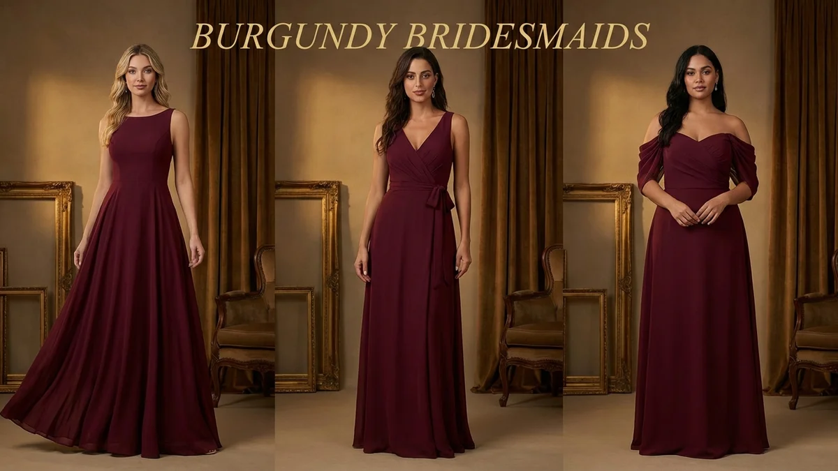 Burgundy Bridesmaid Dress Styles and Silhouettes