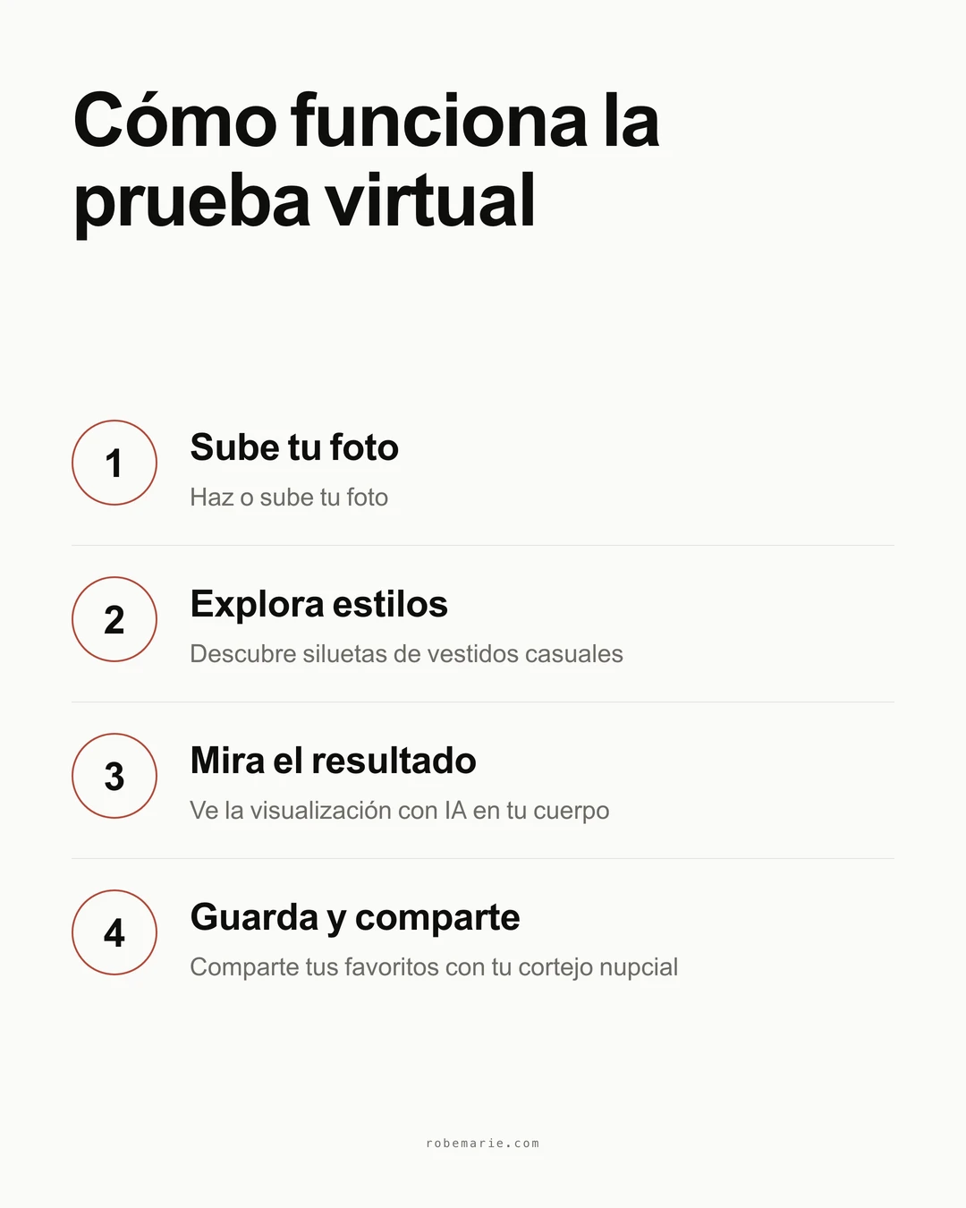 Cómo funciona la prueba virtual para vestidos de novia casual