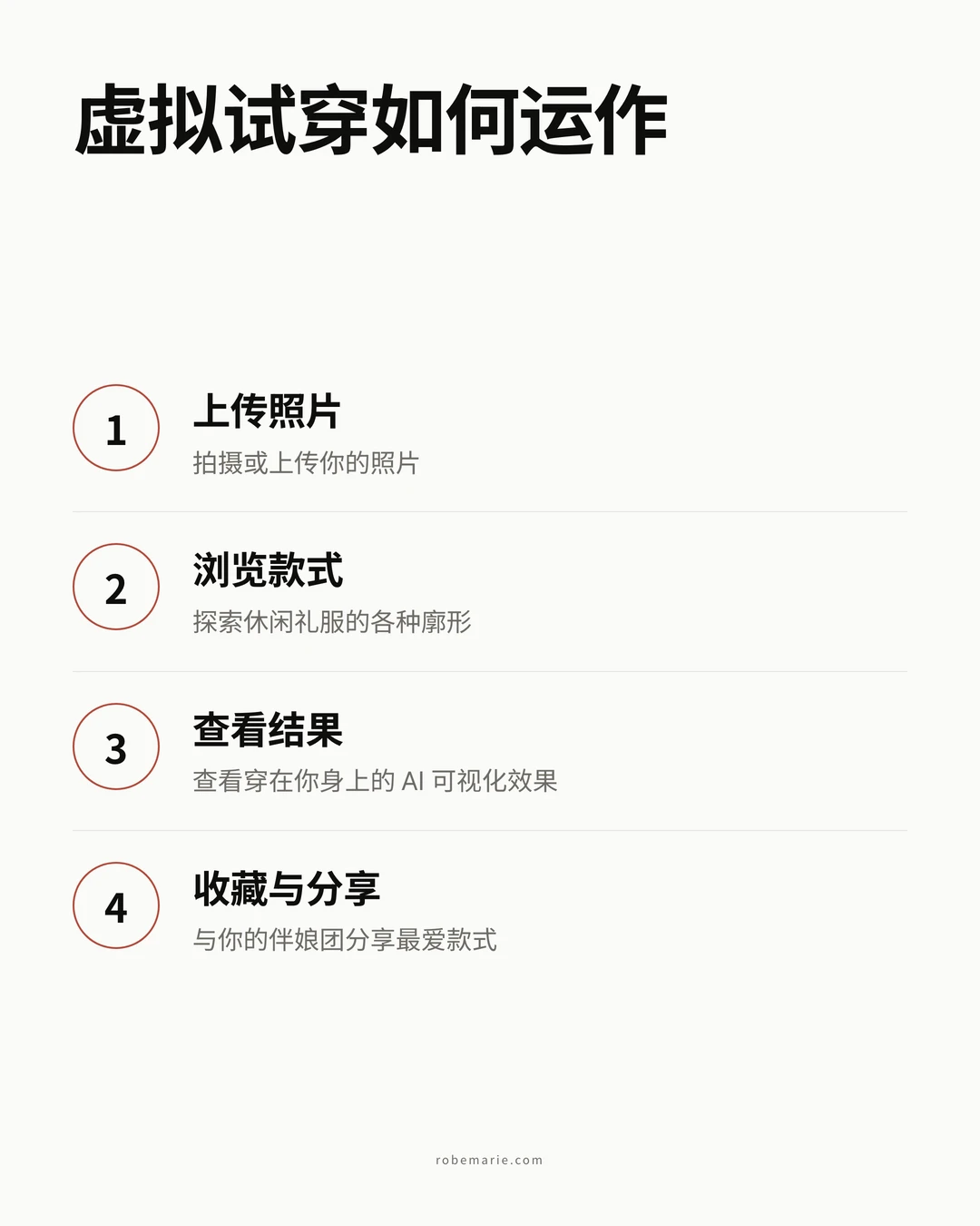 休闲新娘礼服的虚拟试穿流程
