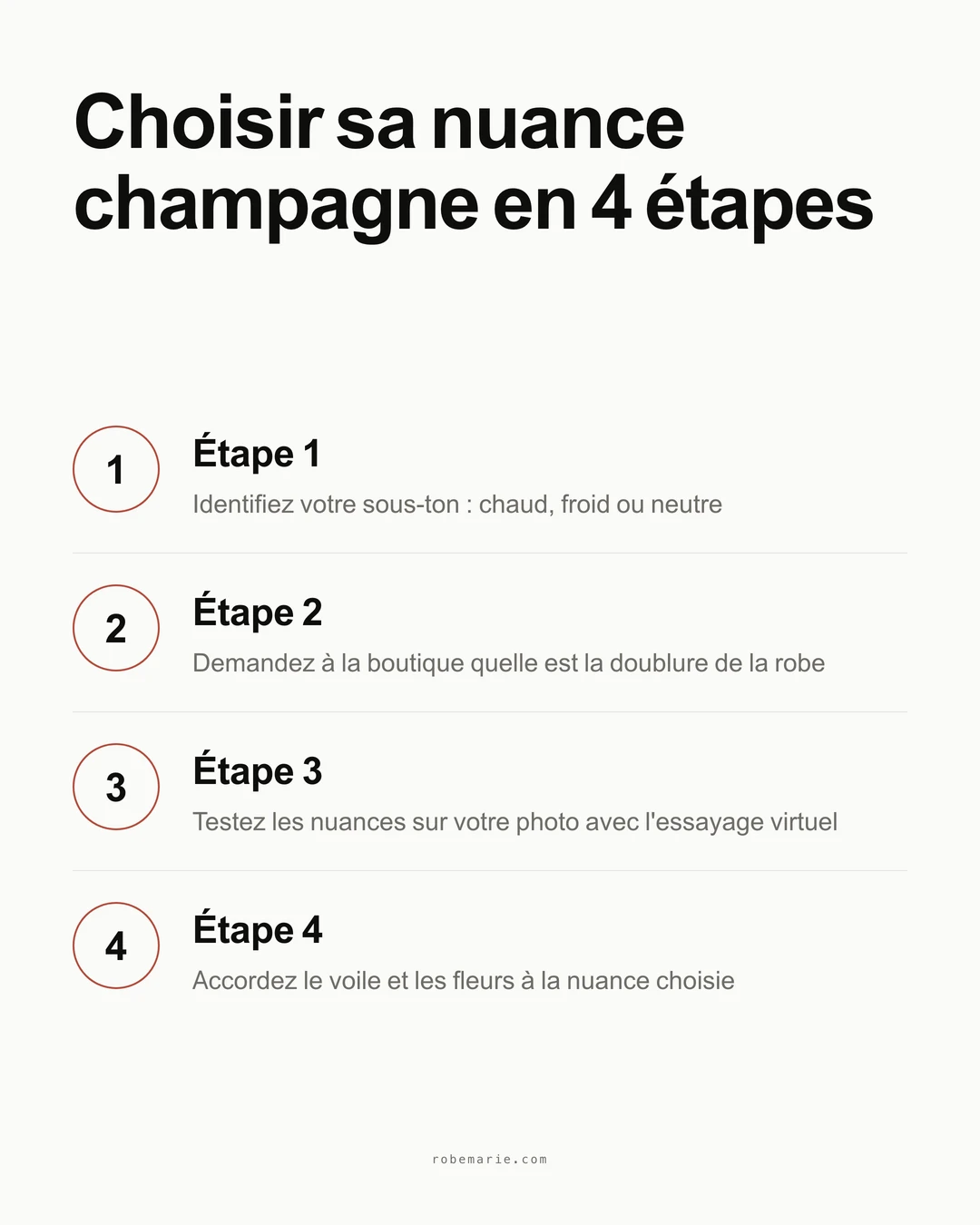 Les trois étapes pour prévisualiser une robe de mariée champagne en essayage virtuel