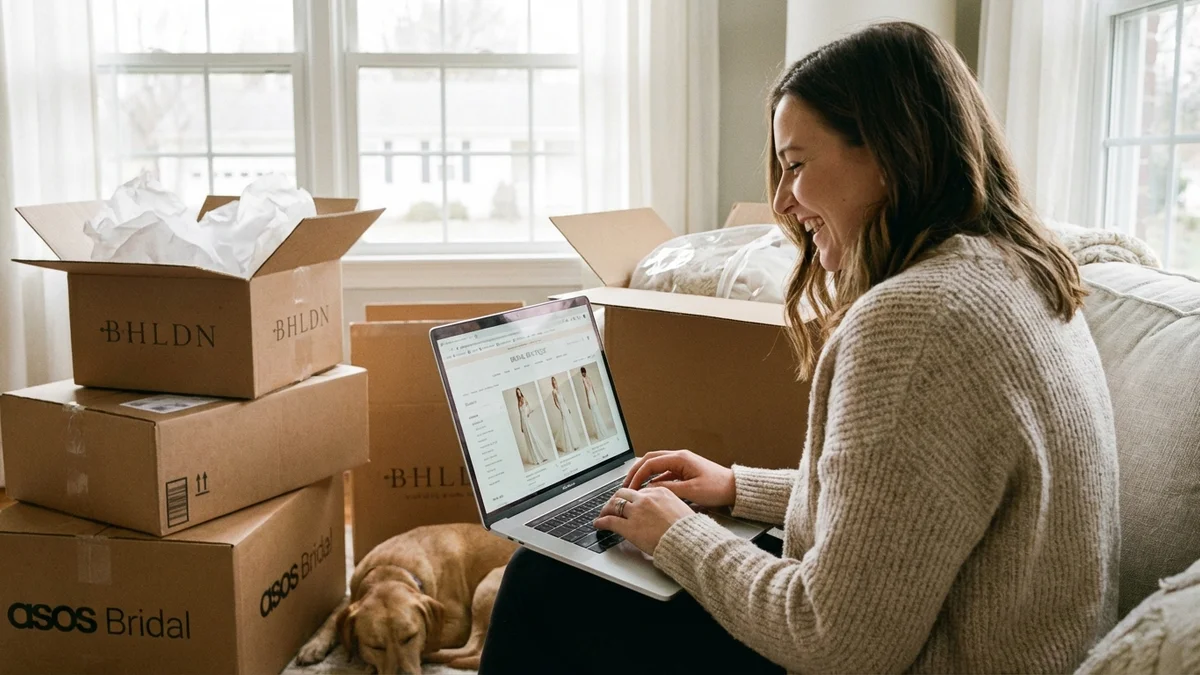 Online shopping for affordable bridal gowns