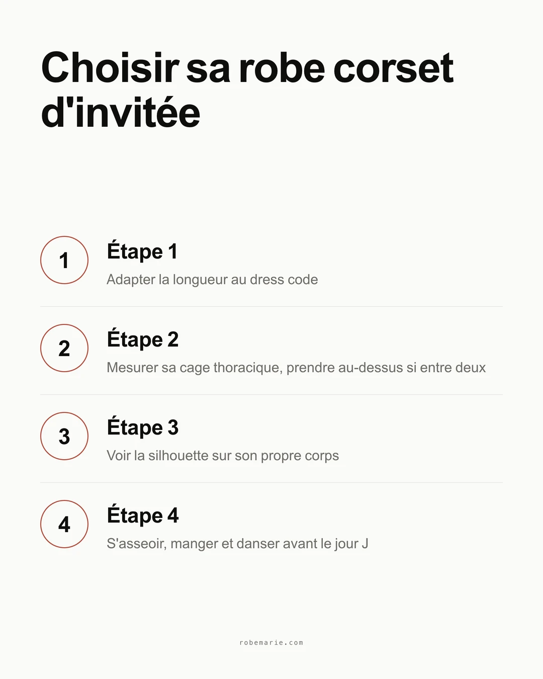 Les quatre étapes pour choisir une robe corset d'invitée