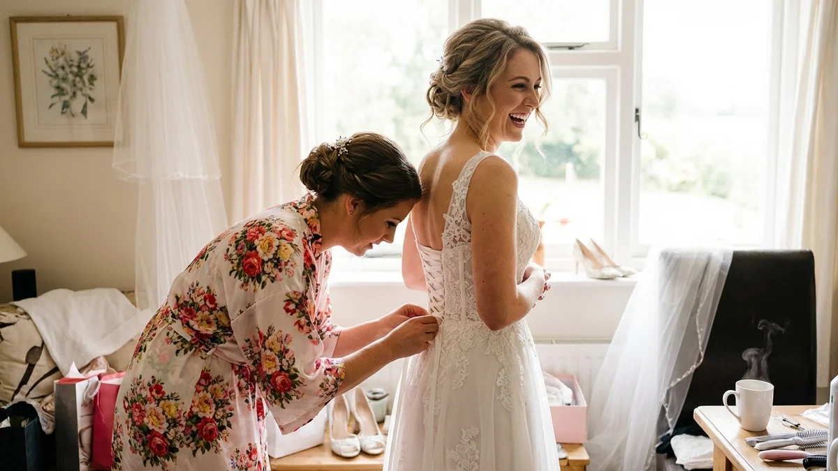 How to lace a corset wedding dress step by step