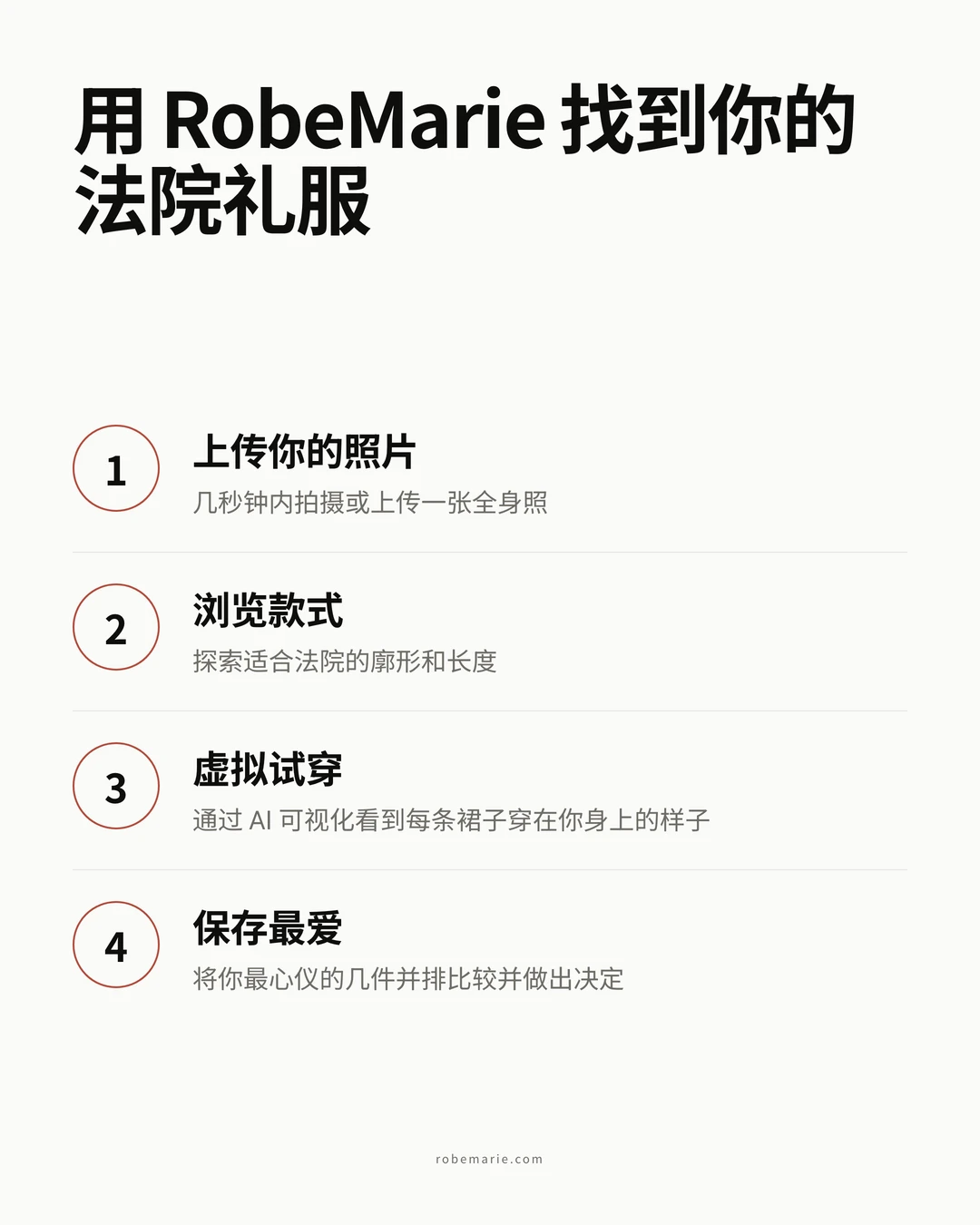 RobeMarie 虚拟试穿如何通过三个简单步骤帮助法院新娘在家预览礼服款式
