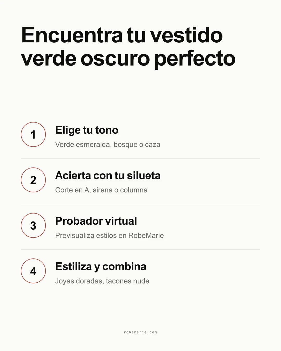 Proceso para elegir el vestido de noche verde oscuro adecuado