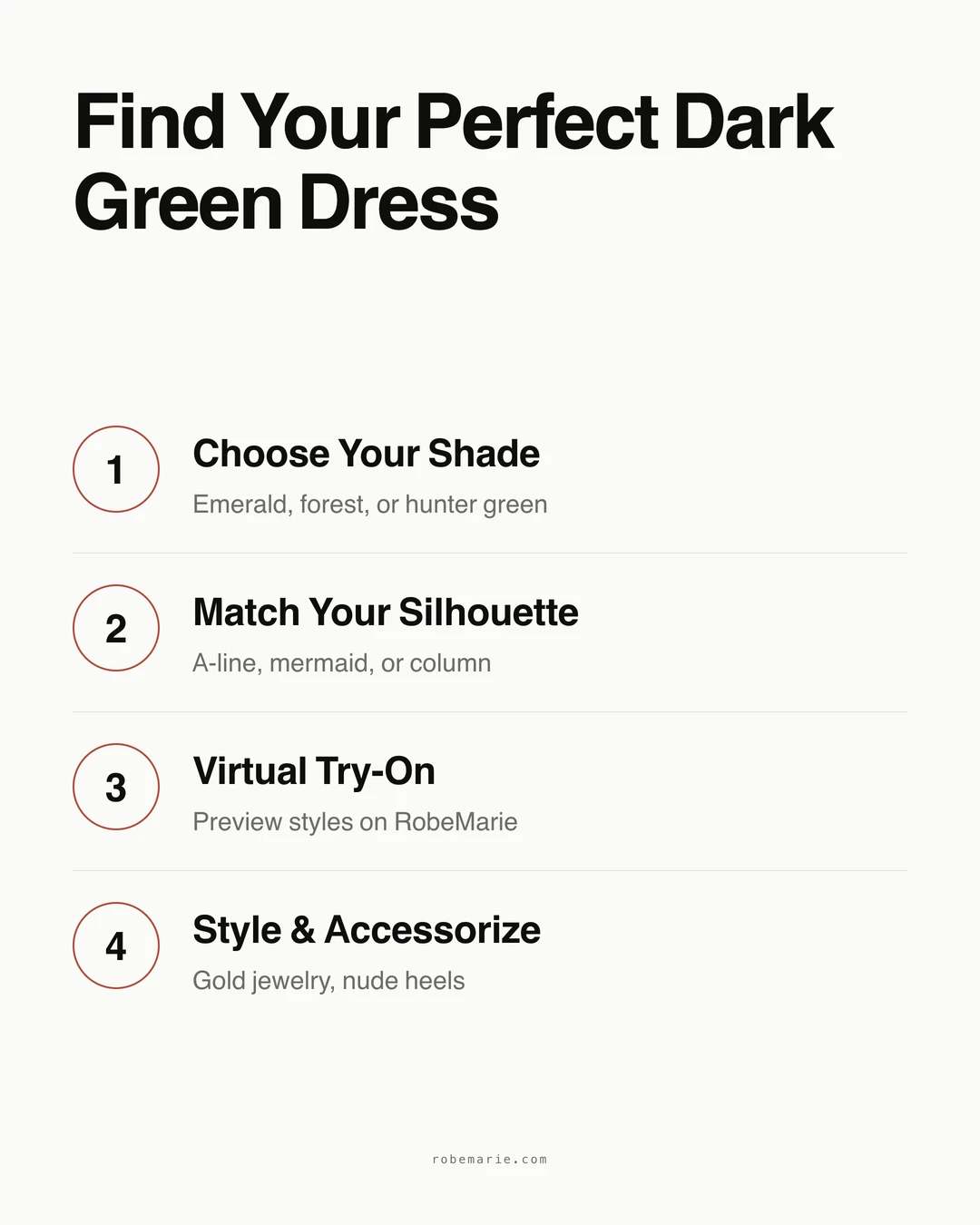 How to choose the right dark green evening dress process