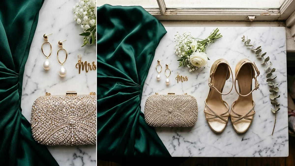 Guia de silhuetas e estilo dos vestidos de festa verde-escuro