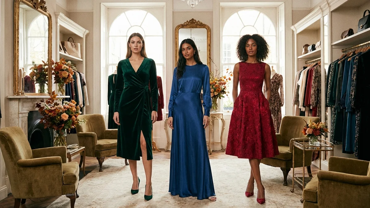 Fall wedding guest dress silhouettes and styles