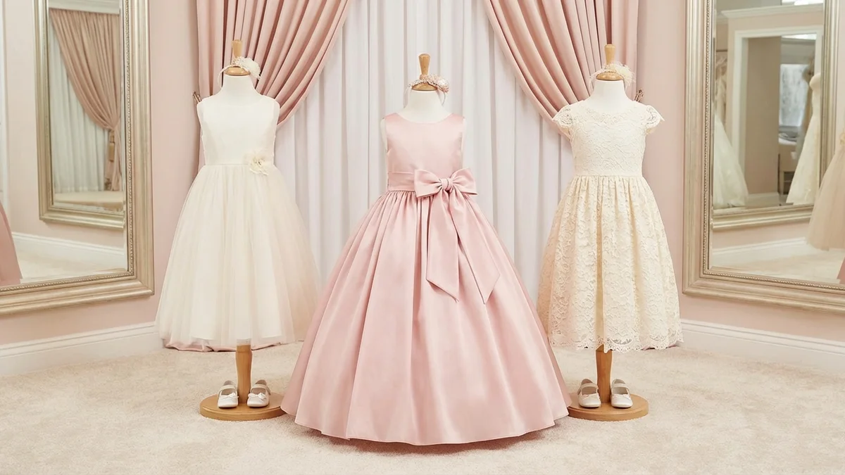 Different flower girl dress silhouettes and styles
