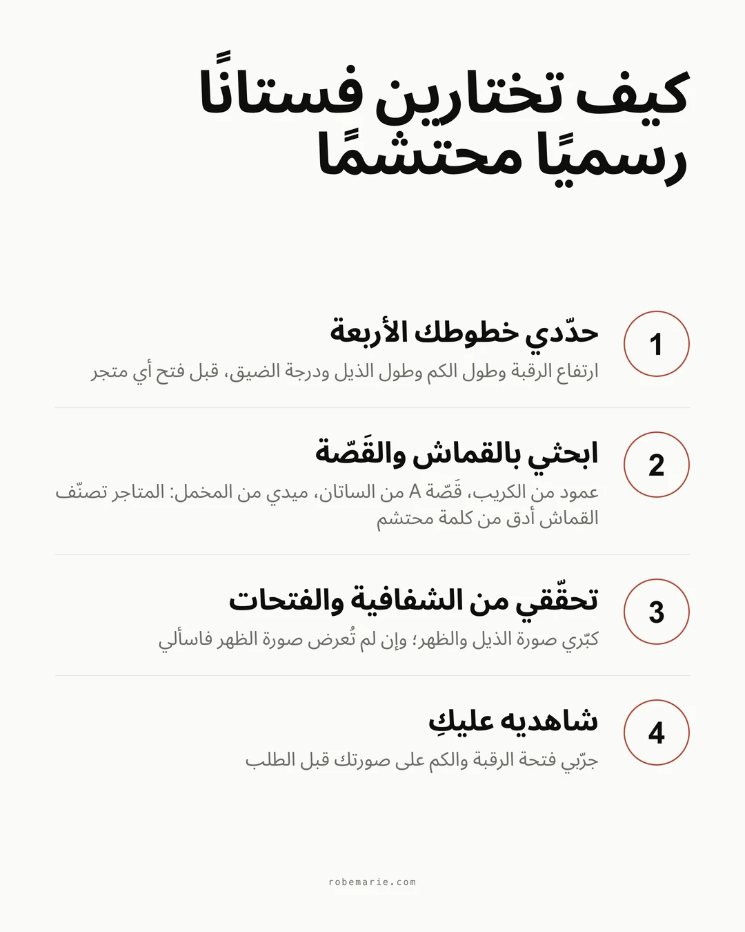 كيف تختارين فستاناً رسمياً محتشماً في أربع خطوات، من كتابة قواعد التغطية إلى القياس الافتراضي