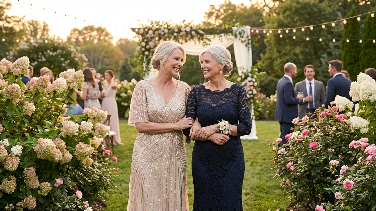 Mother of the groom dress options styled for different wedding seasons