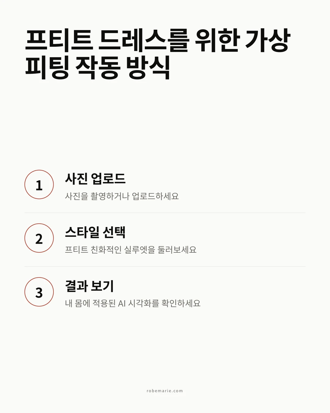 프티트 드레스를 위한 RobeMarie 가상 피팅 작동 방식