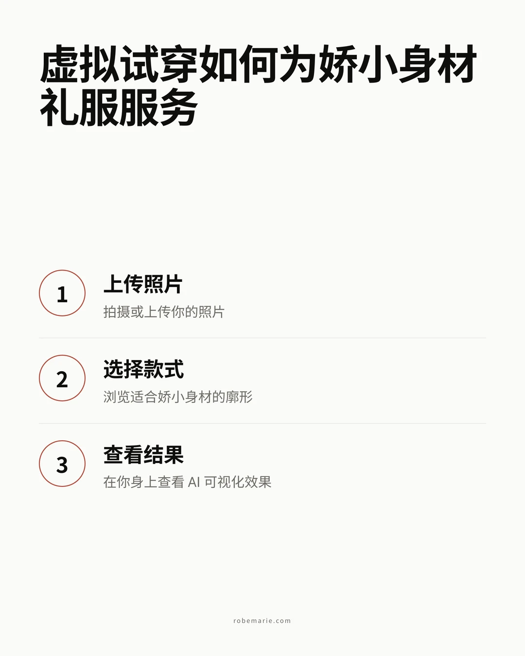 RobeMarie 虚拟试穿如何为娇小身材礼服服务