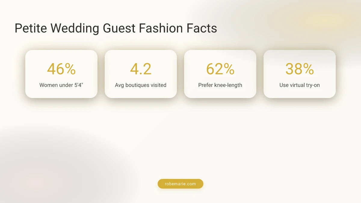 Petite wedding guest dresses stats infographic