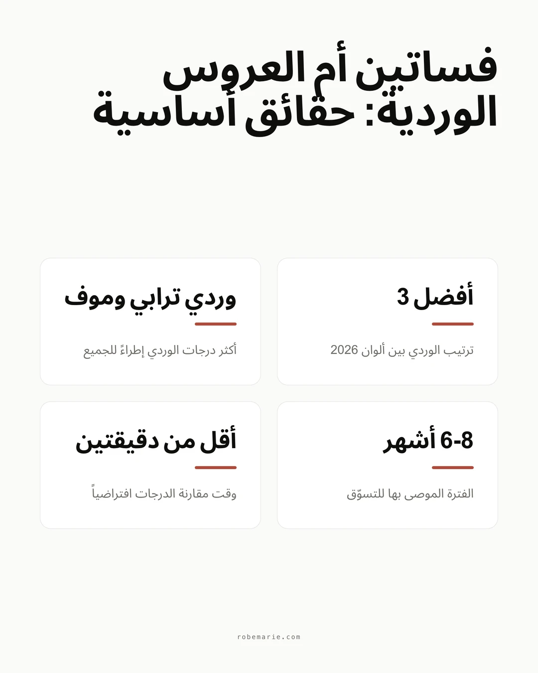إنفوجرافيك إحصائيات فستان أم العروس الوردي