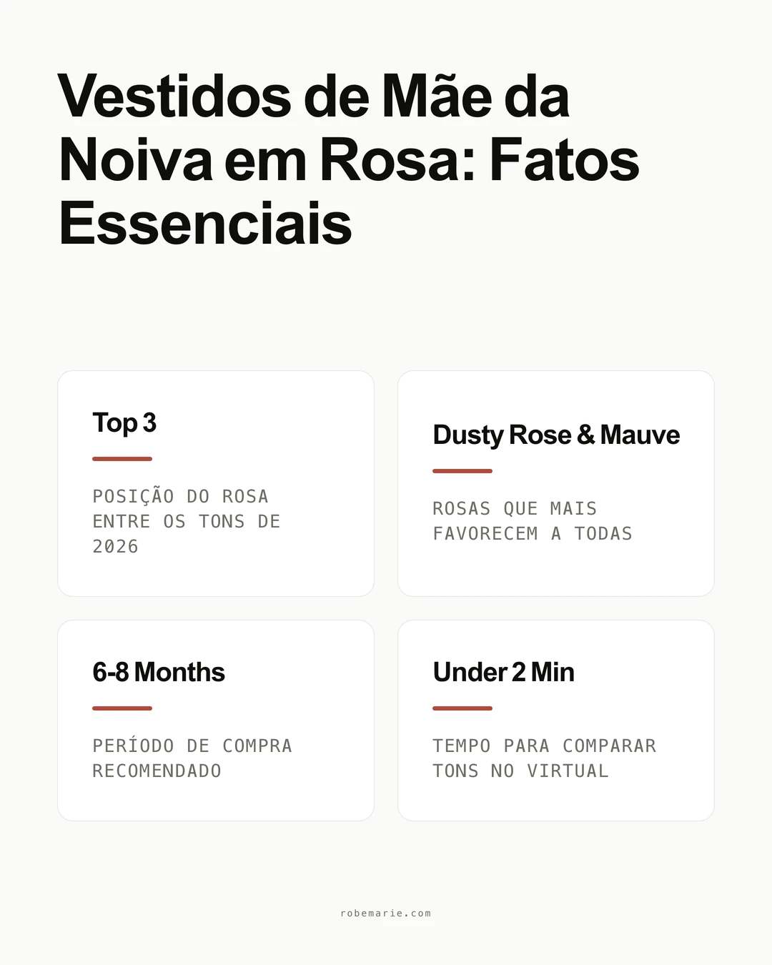 Infográfico de estatísticas sobre vestido rosa para mãe da noiva