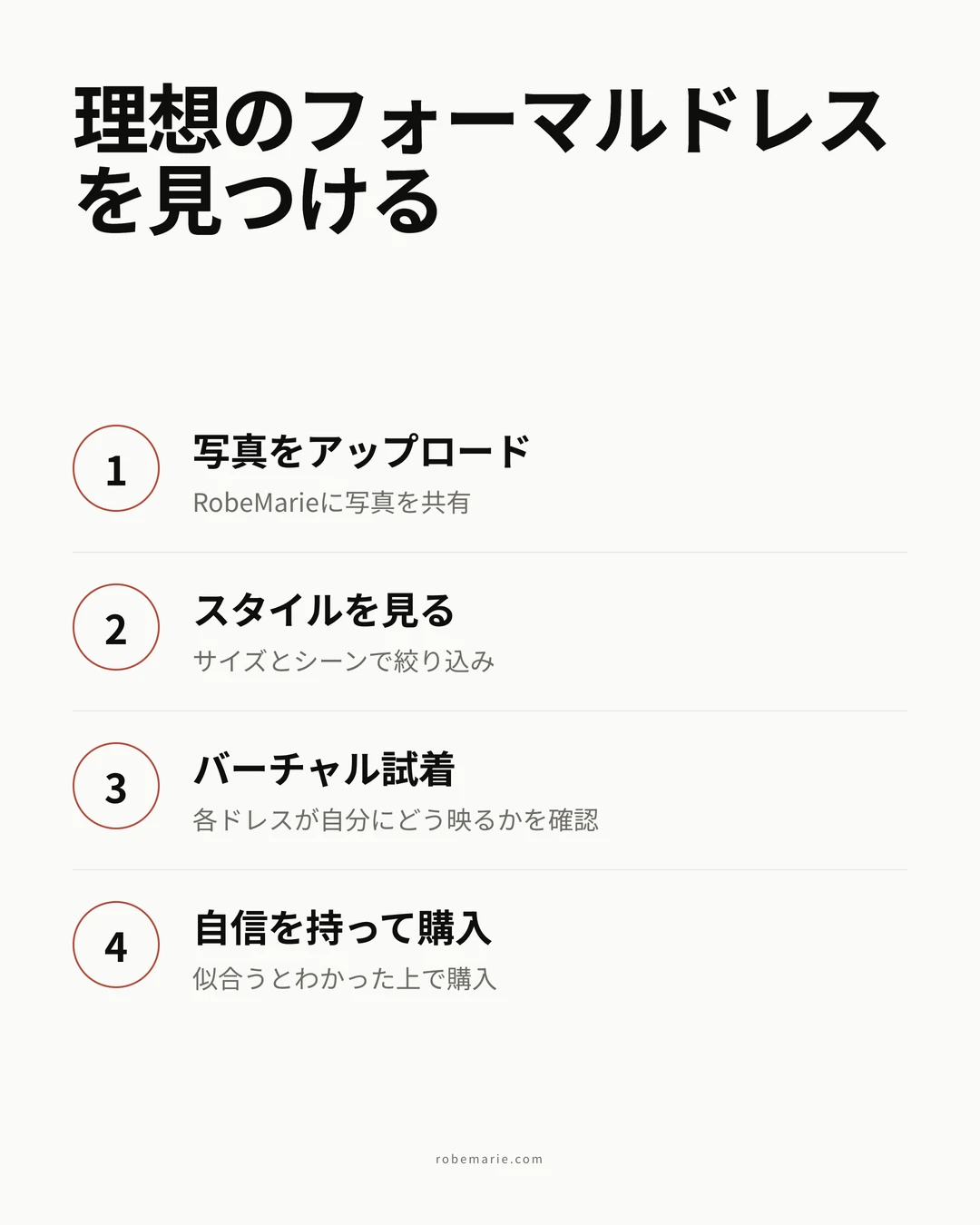 理想のフォーマルドレスをステップごとに見つける