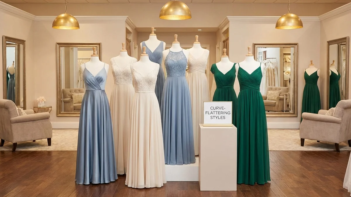 Flattering A-line graduation dress styles for plus size women