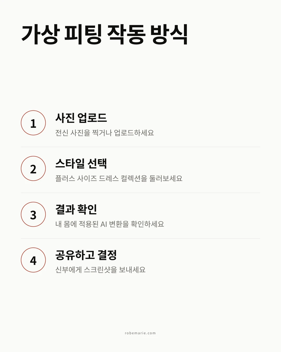 들러리 드레스를 위한 가상 피팅 작동 방식