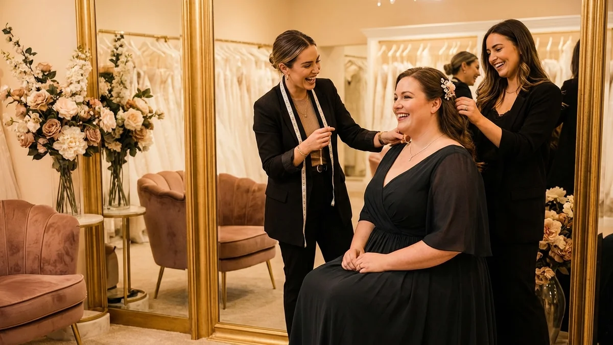 Plus size maid of honor styling and accessories
