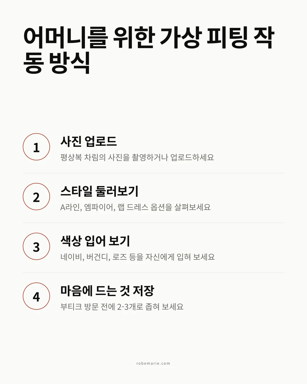 플러스 사이즈 신부 어머니를 위한 가상 피팅 작동 방식