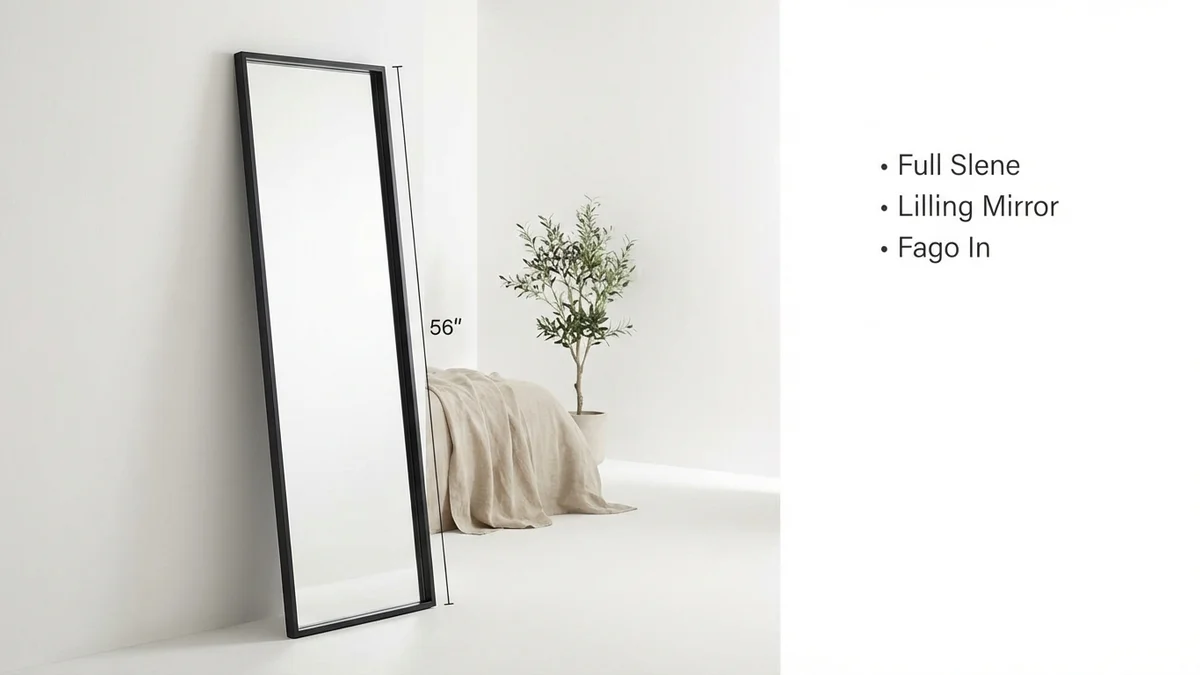 BEAUTYPEAK Full Length Mirror 56x21 inches