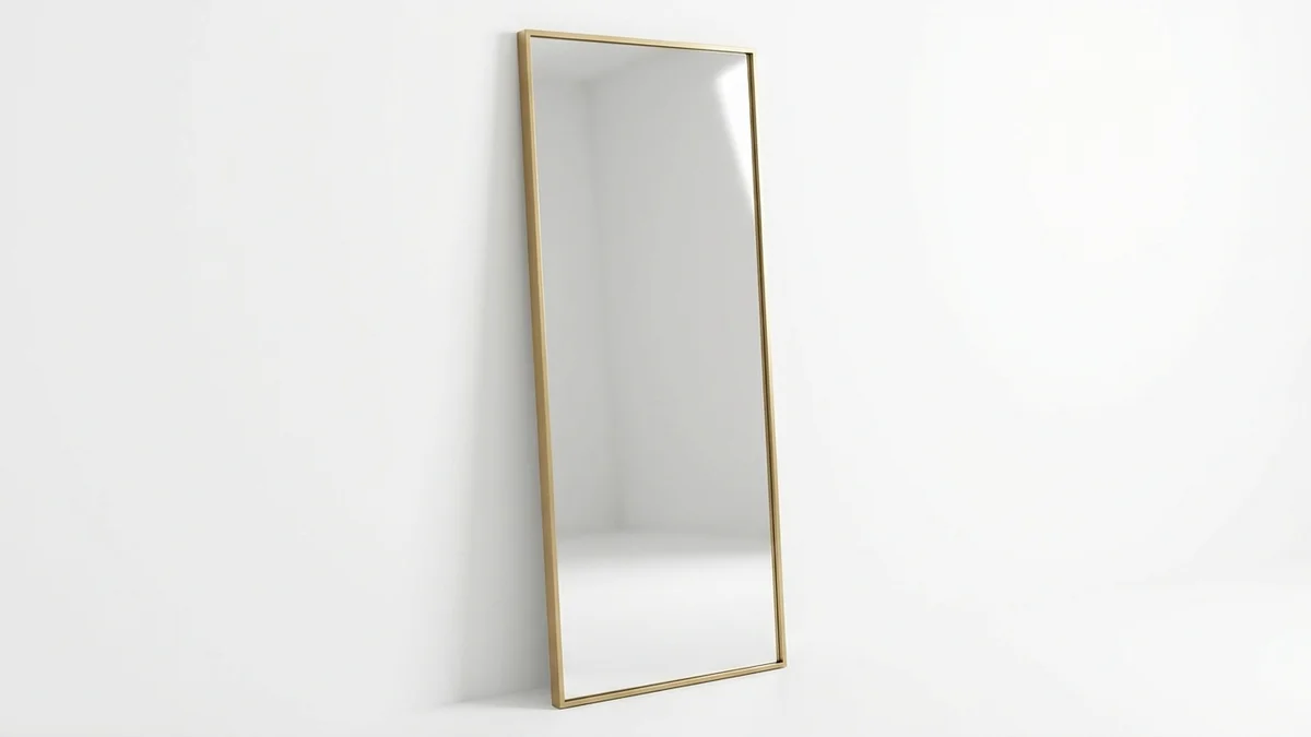 Full length mirror for trying on bridesmaid dresses