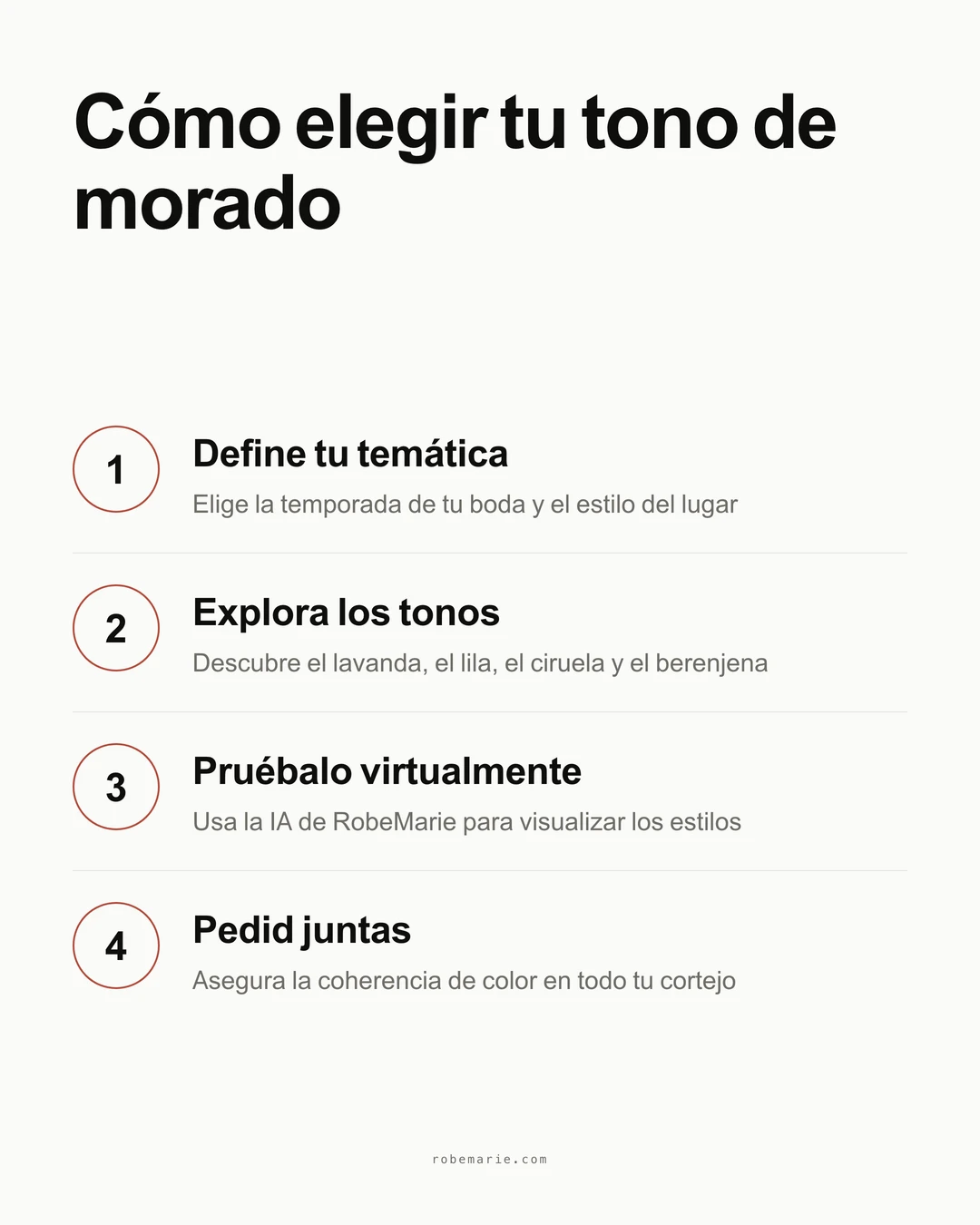Cómo elegir el tono perfecto de tu vestido de dama de honor morado