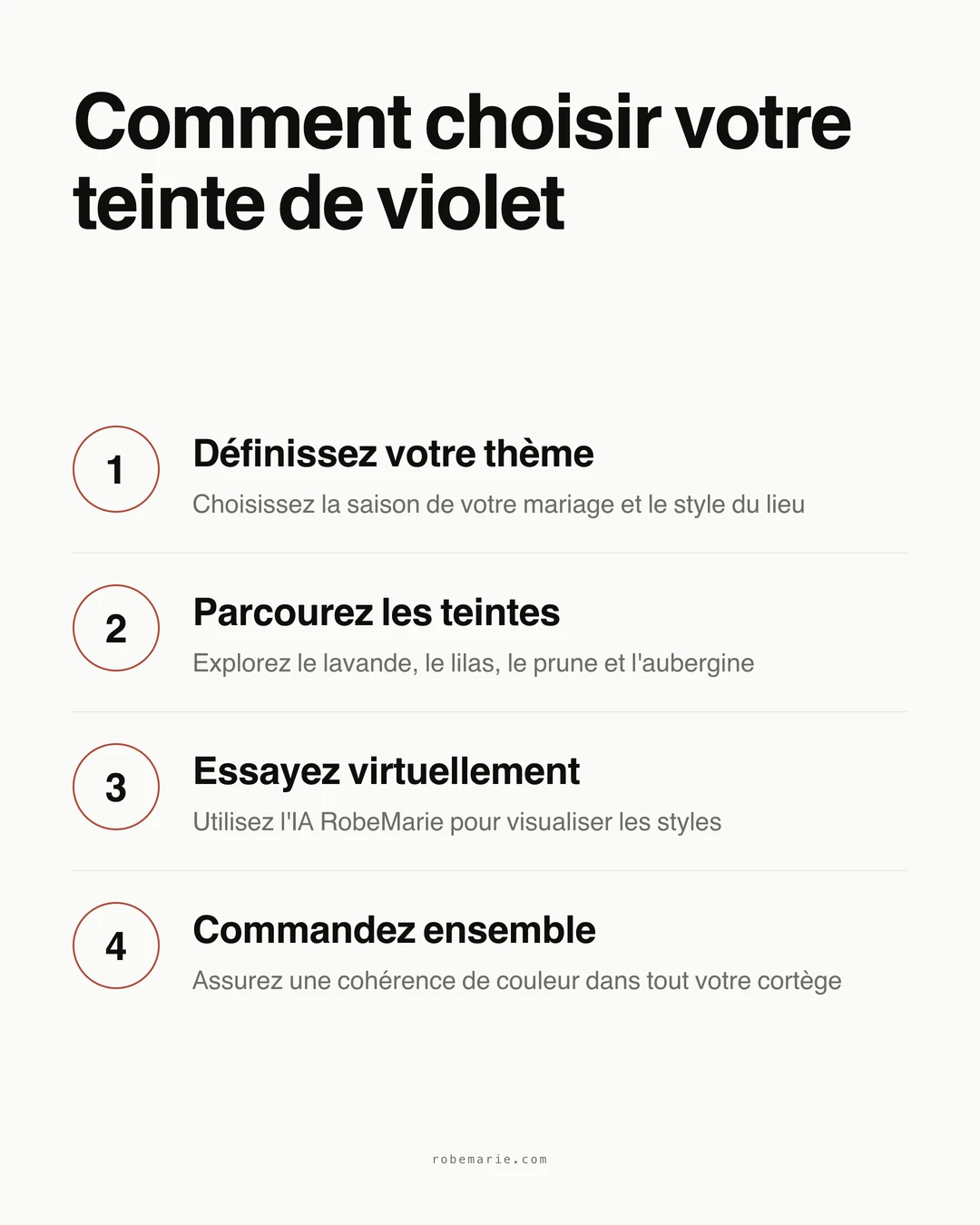 Comment choisir la teinte parfaite de votre robe de demoiselle d'honneur violette