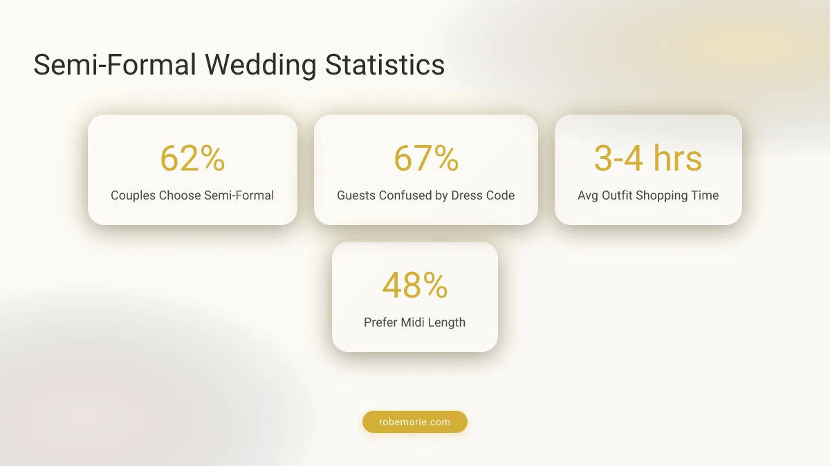 Semi-formal wedding dress code statistics and guidelines