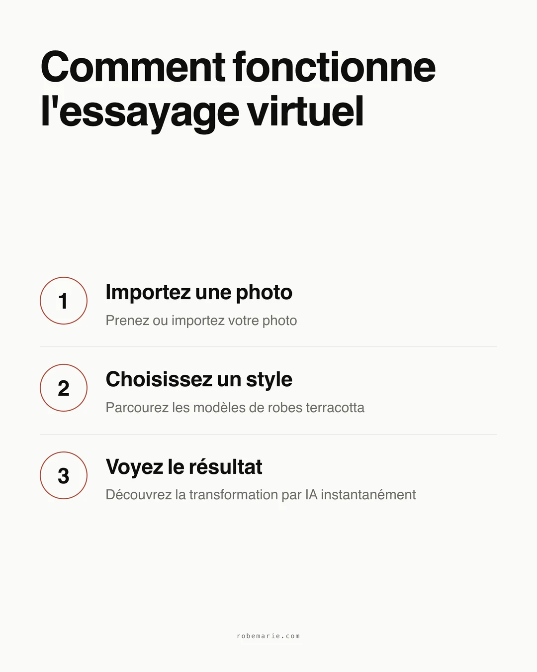 Processus étape par étape de l'utilisation de l'essayage virtuel pour le choix d'une robe de demoiselle d'honneur terracotta