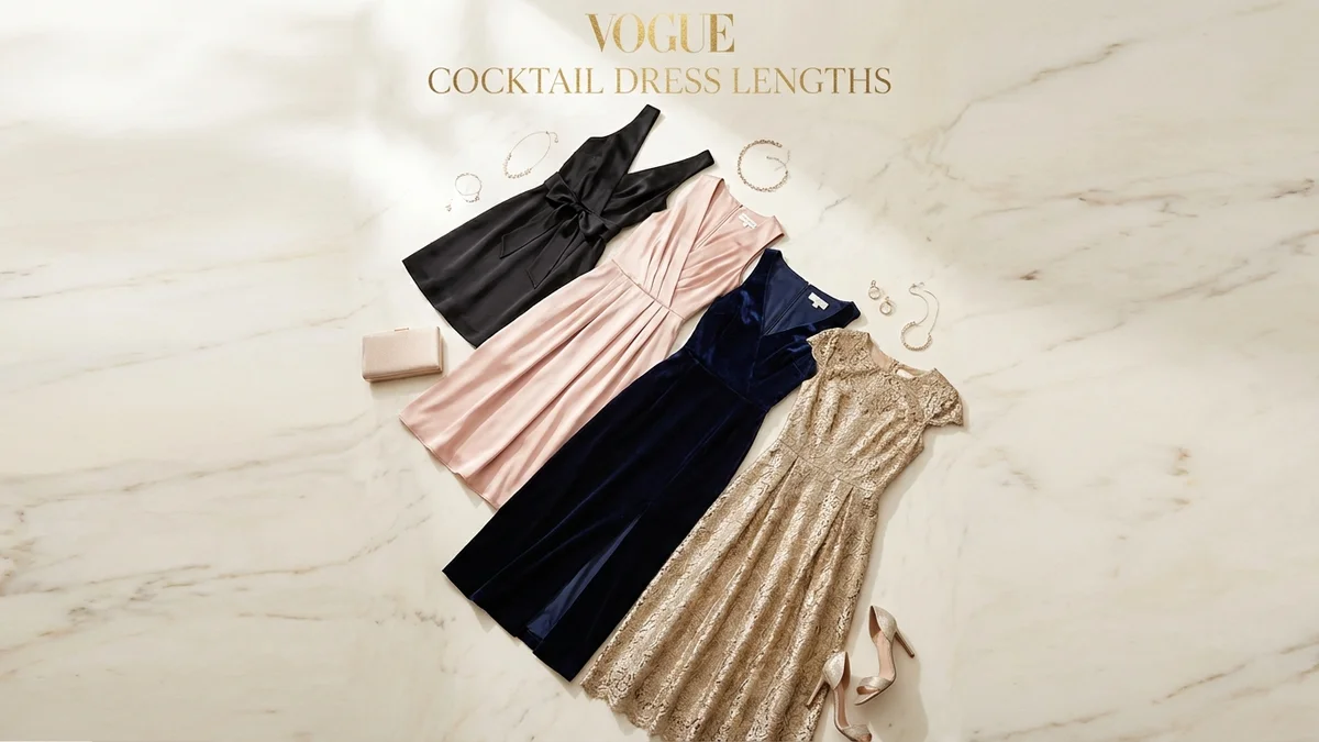 Different cocktail dress lengths and silhouettes