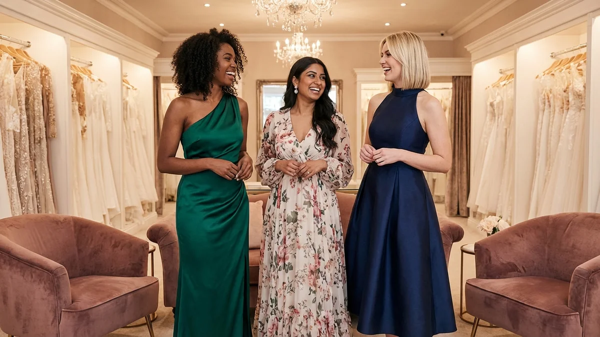 Different long dress styles for various wedding dress codes