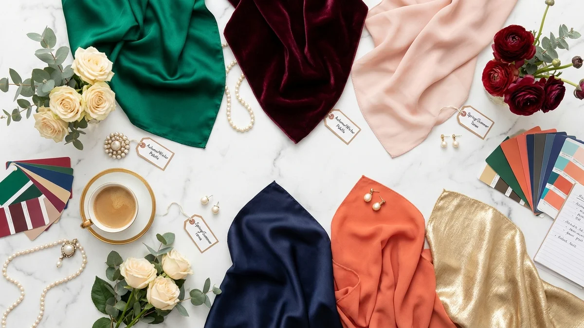 Seasonal color palette guide for wedding guest long dresses