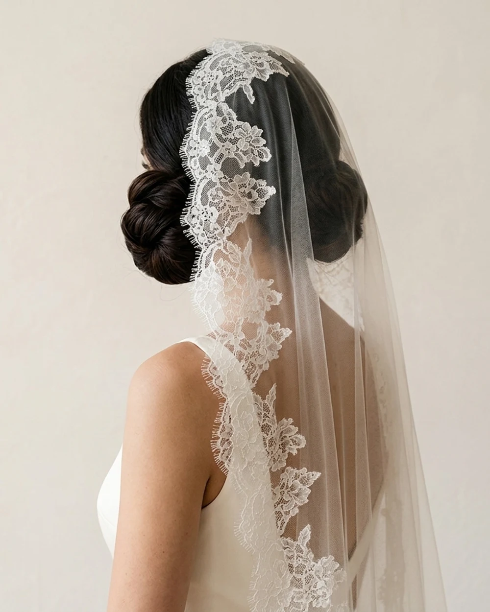 The Mantilla Veil, Spanish lace, framed around your face