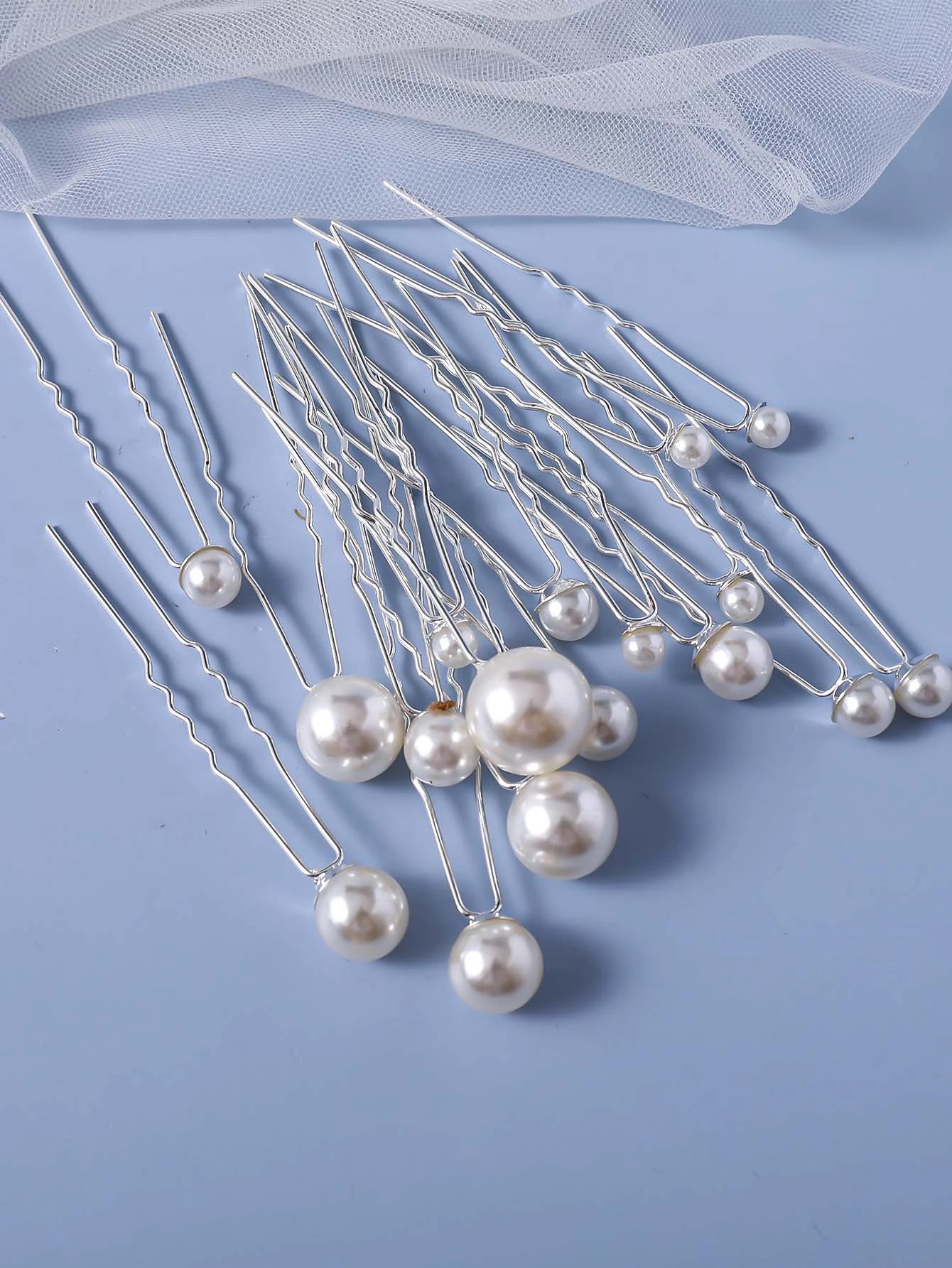 Pearl Hair Pin Set (18 pieces) photo 2