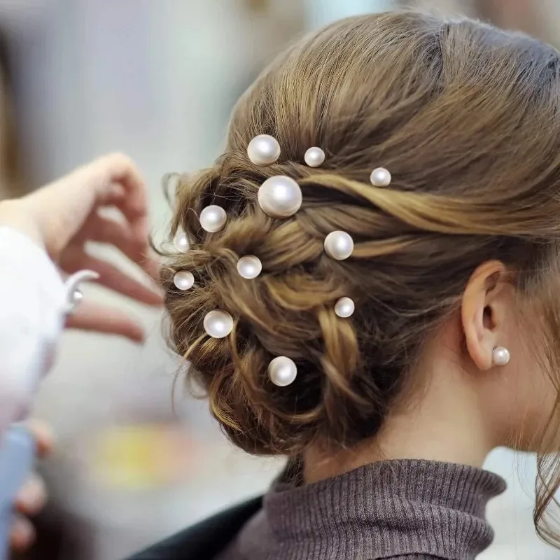 Pearl Hair Pin Set (18 pieces), Bridal hair, no appointment needed