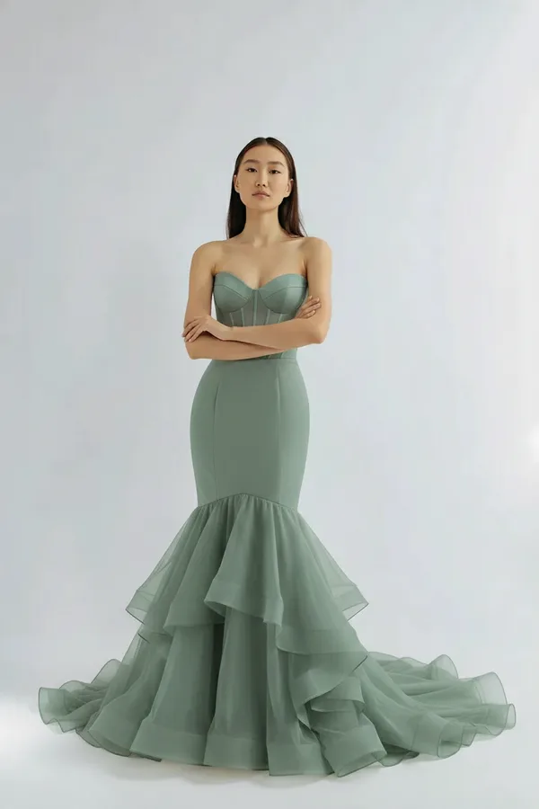 Virtual wedding dress try-on preview